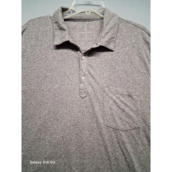 Mutual Weave Men's Short Sleeve Polo Shirt Gray Size 2XL - Picture 2 of 8